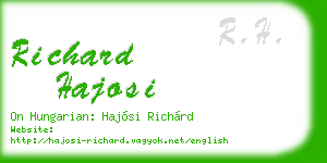 richard hajosi business card