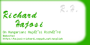 richard hajosi business card